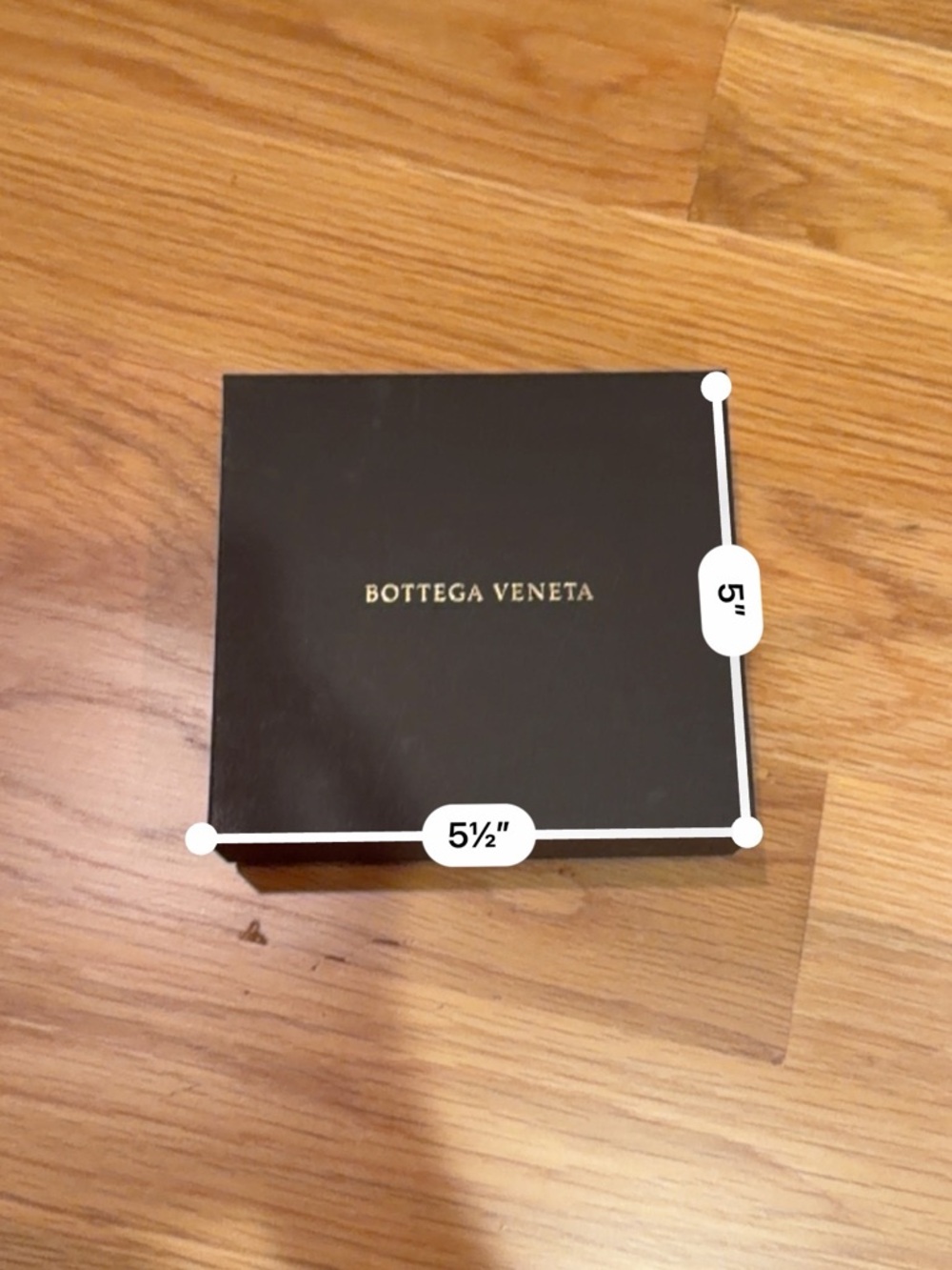 Bottega Veneta Black Box with Gold Logo